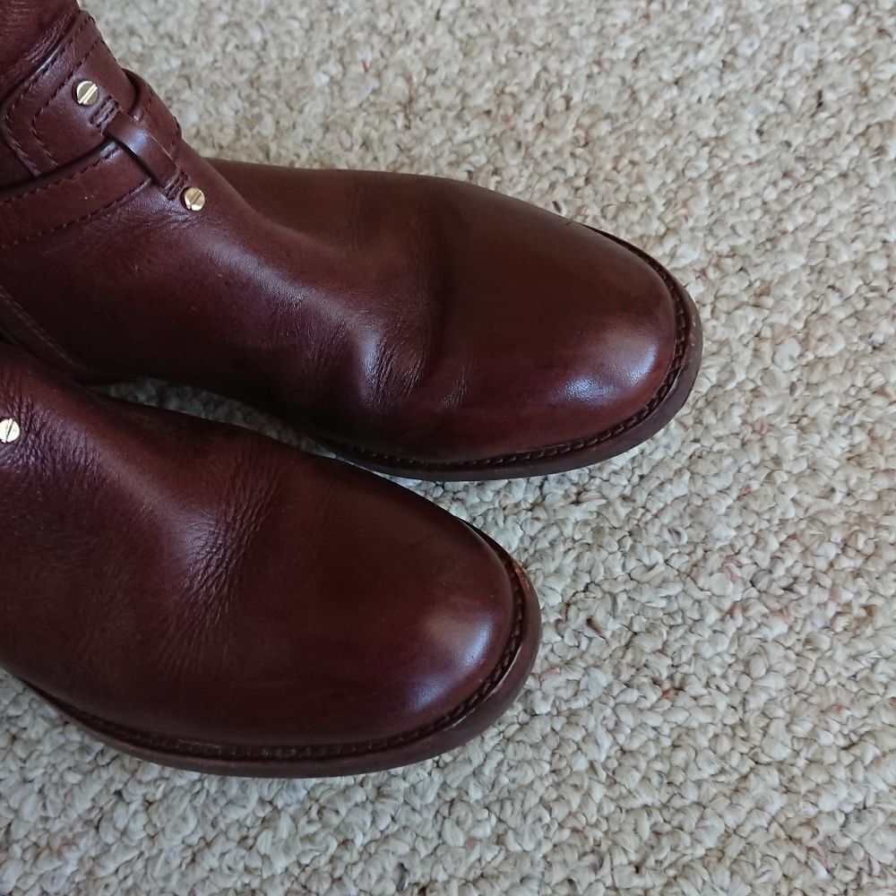 TORY BURCH chestnut brown Leather Riding Boots size 7M - Picture 5 of 12